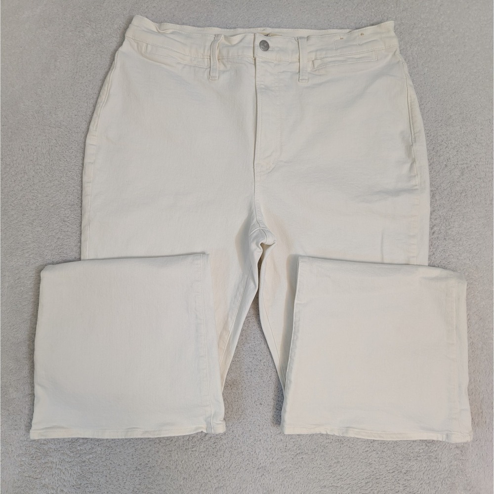 NEW Madewell Jeans Women 32 White The Perfect Vintage Flare Bohemian Denim 32x32
